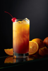 Tequila Sunrise alcoholic cocktail.