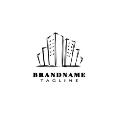 hotel logo cartoon icon design template black isolated vector