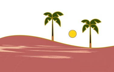 palm trees on the beach