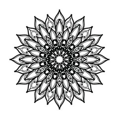 Hand drawn mandala. decoration in ethnic oriental  doodle ornament.