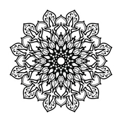 Hand drawn mandala. decoration in ethnic oriental  doodle ornament.