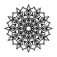 Hand drawn mandala. decoration in ethnic oriental  doodle ornament.