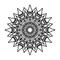 Hand drawn mandala. decoration in ethnic oriental  doodle ornament.