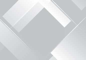 Fototapeta premium Abstract grey and white geometric stylish modern smooth background design