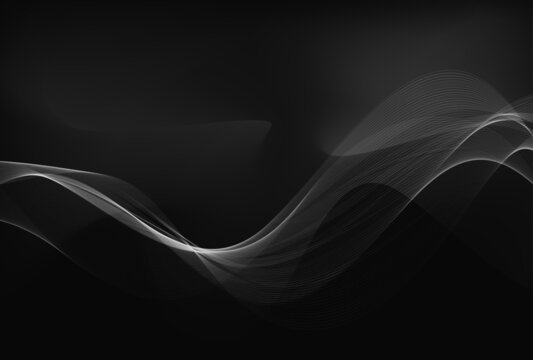 Abstract black flow wave background 
