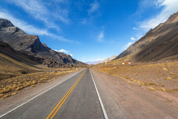 Scenic Mountain Road in a desertic landscape