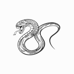 Snake logo animal  silhouette  design