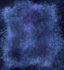 Background of infection with black veins. Blue texture with affected areas with black areas.