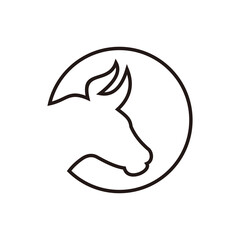 bull icon vector illustration sign	