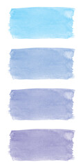 set of watercolor strokes