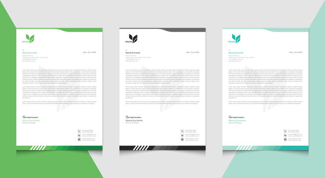 Professional business letterhead design for corporate office