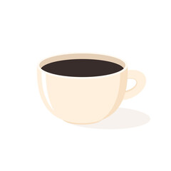 Coffee cup vector on white background. Cup of Fresh Coffee. Vector Illustration.