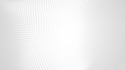 Dot white gray wave light technology texture background. Abstract big data digital concept. 3d rendering.