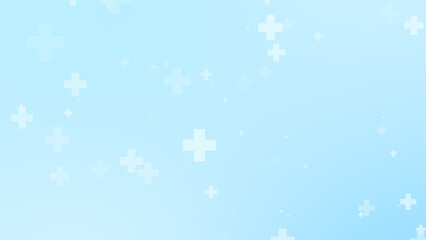 Abstract medical white blue cross pattern background.
