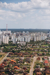 A residential area of Kyiv from above