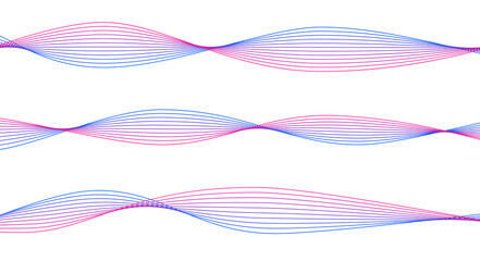 Abstract colorful wave with lines. Digital frequency track equalizer. Vector illustration dynamic music wave. Technology sound.