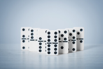 White domino tiles