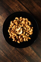 Golden brown fried Cashew nuts (Anacardium occidentale) from Wonogiri district, Central Java.