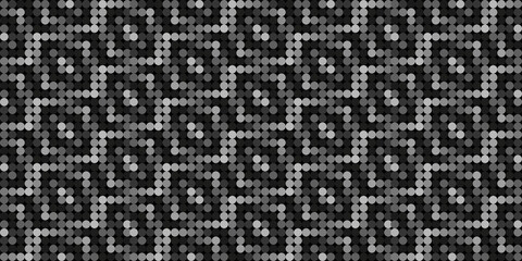 Seamless black circle shapes pattern. fabric textile design