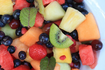 Fresh juicy fruit salad