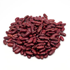 Heap of red bean on white background.
