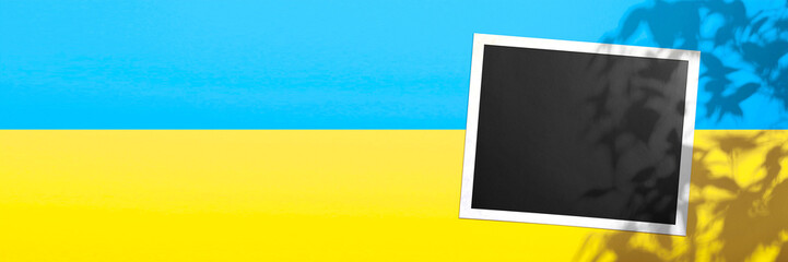 photo card on Ukraine flag 