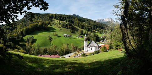 Panorama Maria Gern mit Berchtesgadener Hochthron