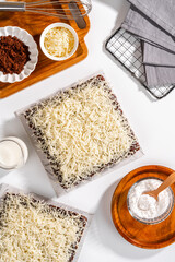 A chocolate brownie is a square or rectangular chocolate baked confection. it is a Homemade brownies with premium chocolate