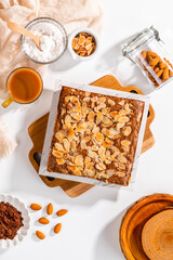 A chocolate brownie is a square or rectangular chocolate baked confection. it is a Homemade brownies with premium chocolate