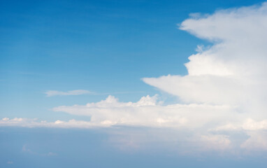 Aerial view of sky above the clouds