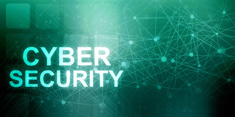 2d illustration abstract Cyber security



