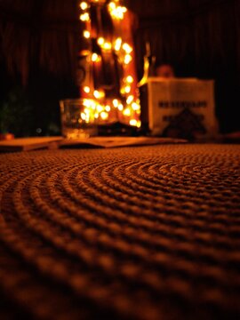 candles in a restaurant