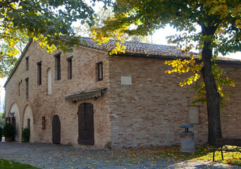 Fototapeta na wymiar ra Abbey Nature Reserve, the Abbey of Chiaravalle di Fiastra marche italy