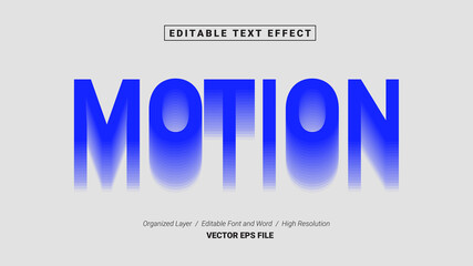 Editable Motion Font Design. Alphabet Typography Template Text Effect. Lettering Vector Illustration for Product Brand and Business Logo.