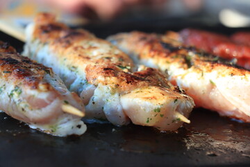 Meat on the barbecue: Porc meat