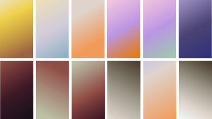 Fototapeta premium Soft color gradient background. Brown and orange gradient background. Trendy soft color style.