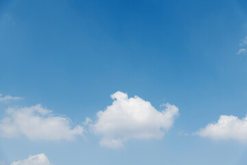 Beautiful blue sky with white clouds