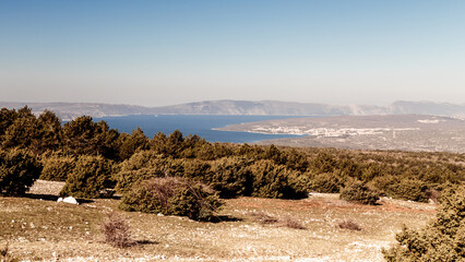 The gulf of Krk with Cres island in the background