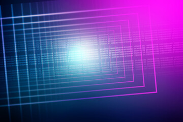 2d illustration Abstract futuristic electronic circuit technology background
