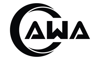 AWA swoosh logo design vector template | monogram logo | abstract logo | wordmark logo | lettermark logo | business logo | brand logo | flat logo. - obrazy, fototapety, plakaty