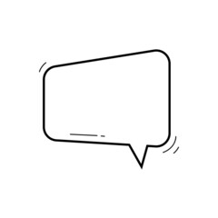 speech bubble frame for comic text isolated white background. Empty outline bubble for speech text. Dialog empty cloud, cartoon box.