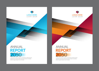 Professional Abstract Corporate colorful Annual Report Cover Design Template 