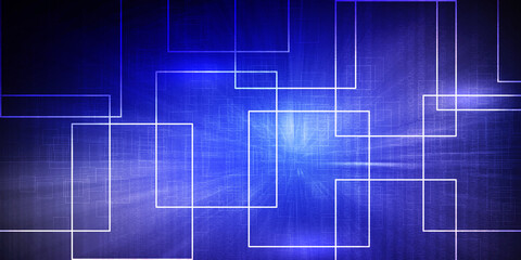 2d illustration Abstract futuristic electronic circuit technology background