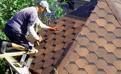 Preparation for installation of soft tiles on the roof of a summer gazebo