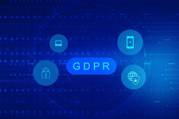 Fototapeta premium 2d rendering General Data Protection Regulation 