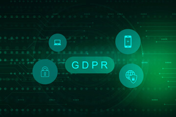 Fototapeta premium 2d rendering General Data Protection Regulation 