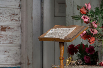 Old abandoned wooden Mariavite church in Poland