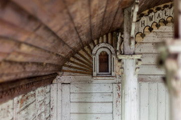 Fototapeta na wymiar Old abandoned wooden Mariavite church in Poland