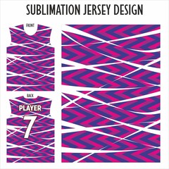 Vector pattern. Football jersey design for sublimation. Fabric. Textile. Colorful T hirt mockup. Template for print. Basketball jersey design.