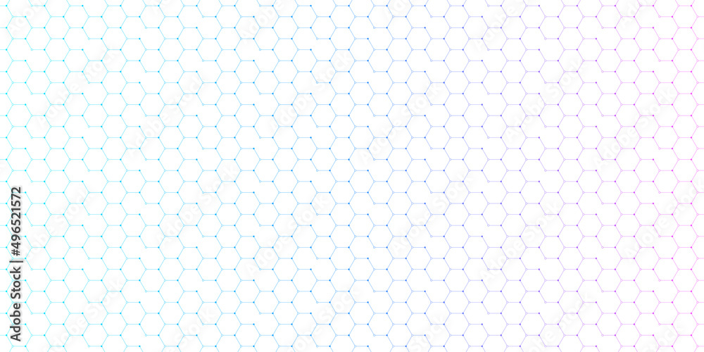 Wall mural abstract seamless pattern and geometric background with hexagons